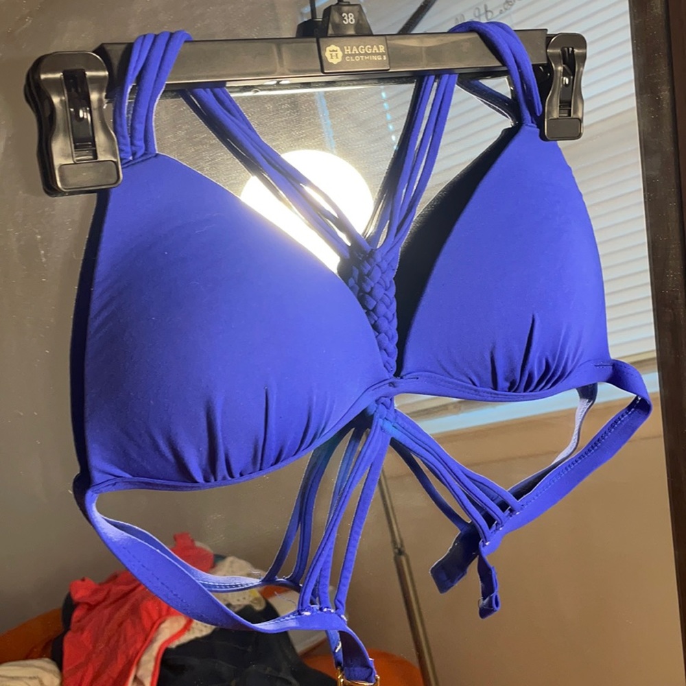 Blue bathing suit too built in padding